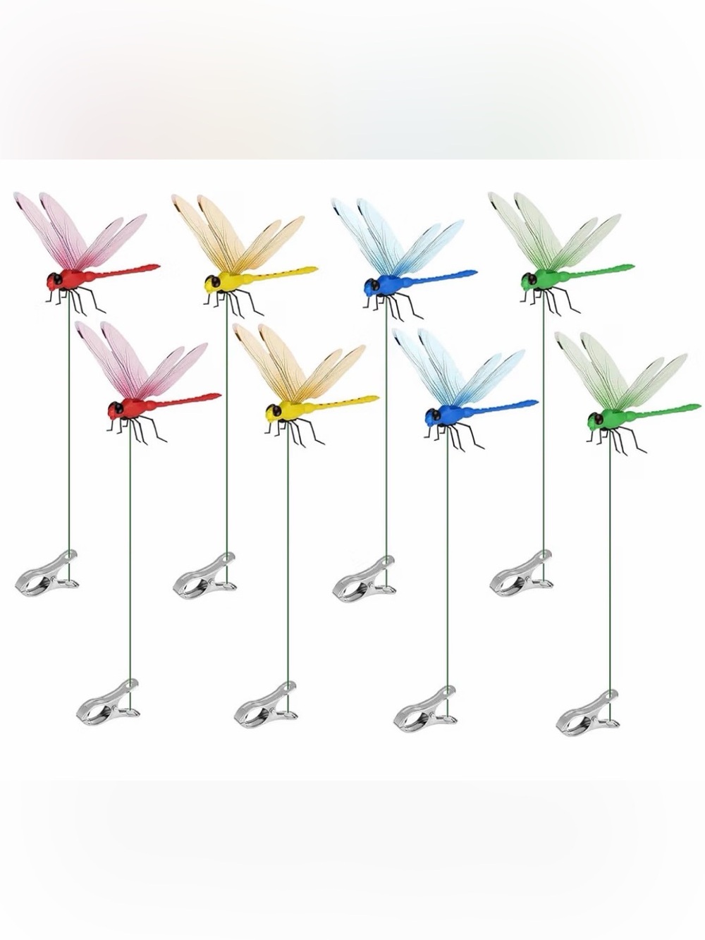 Decorative Dragonflies Multicolor_8 pk